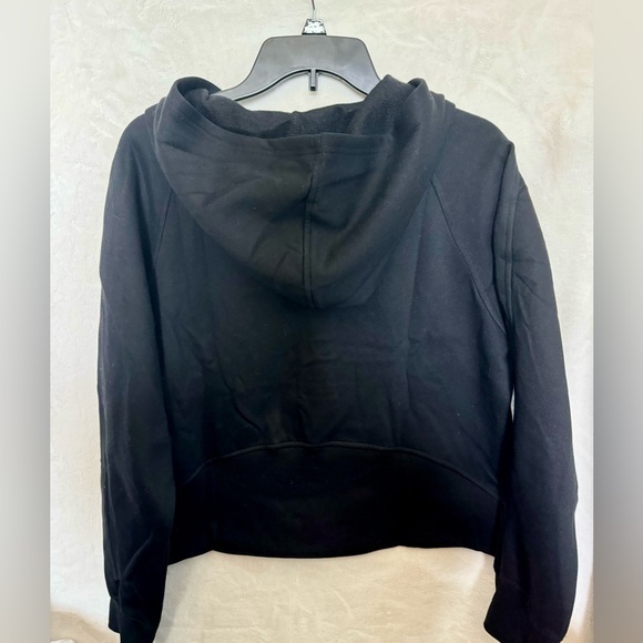 Women Half Zip Hoodie Long Sleeve Sweatshirt Fleece Lined Pullover - Black Large - Picture 6 of 7